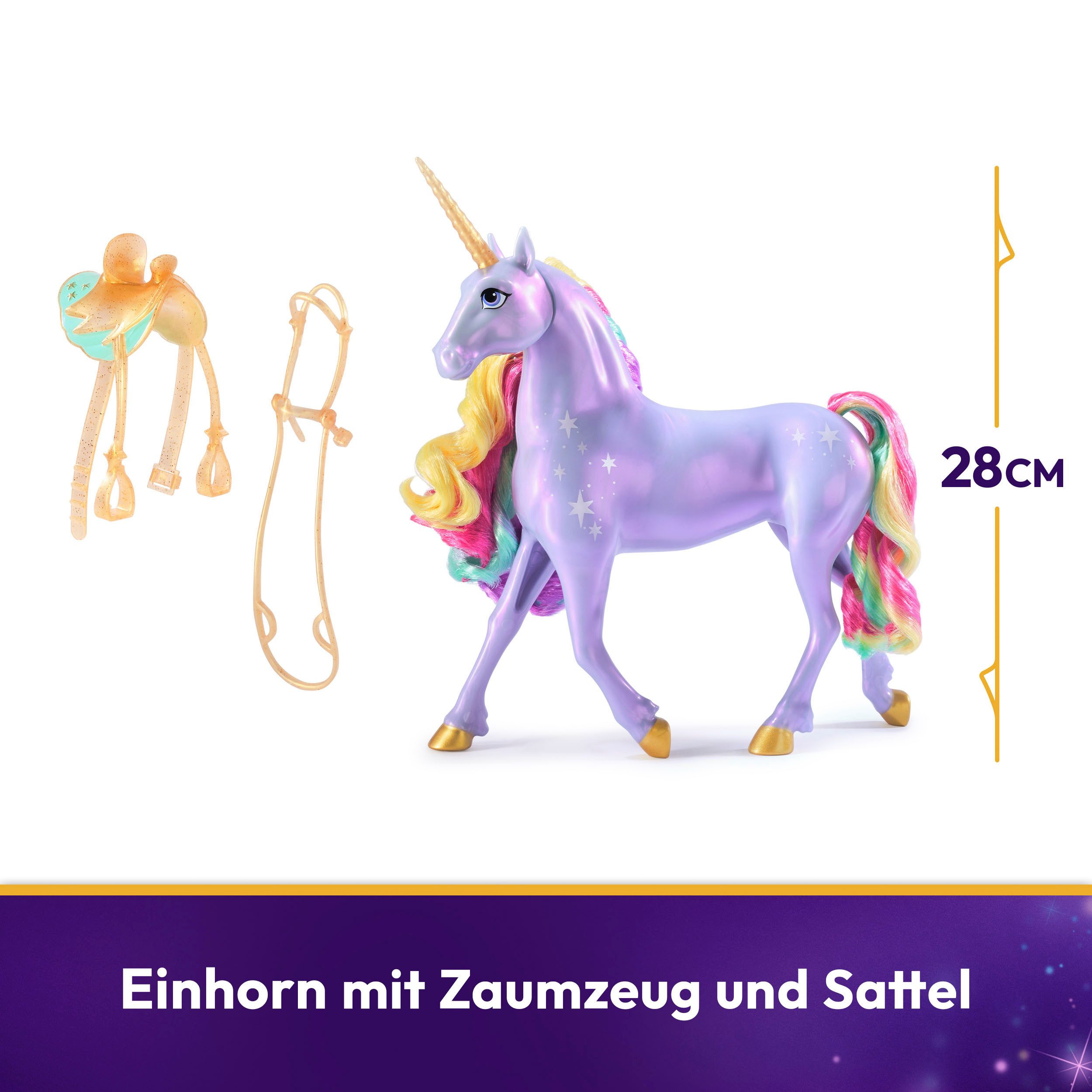 Spin Master Anziehpuppe Unicorn Academy - Interactive Rainbow Light-Up Wildstar, mit Leuchteffekt