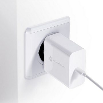 Forcell NETZ-Ladegerät mit USB Typ C - 3A 45W Quick Charge 4.0 Ladefunktion Smartphone-Ladegerät