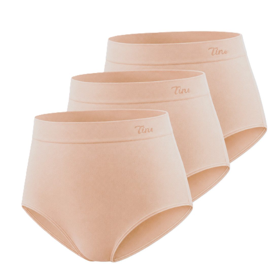 Dekker Taillenslip Damenslip "Tina" Seamless ohne Nähte super elastisch (Packung, 3er Pack) mit Logoschriftzug am Wäschebund