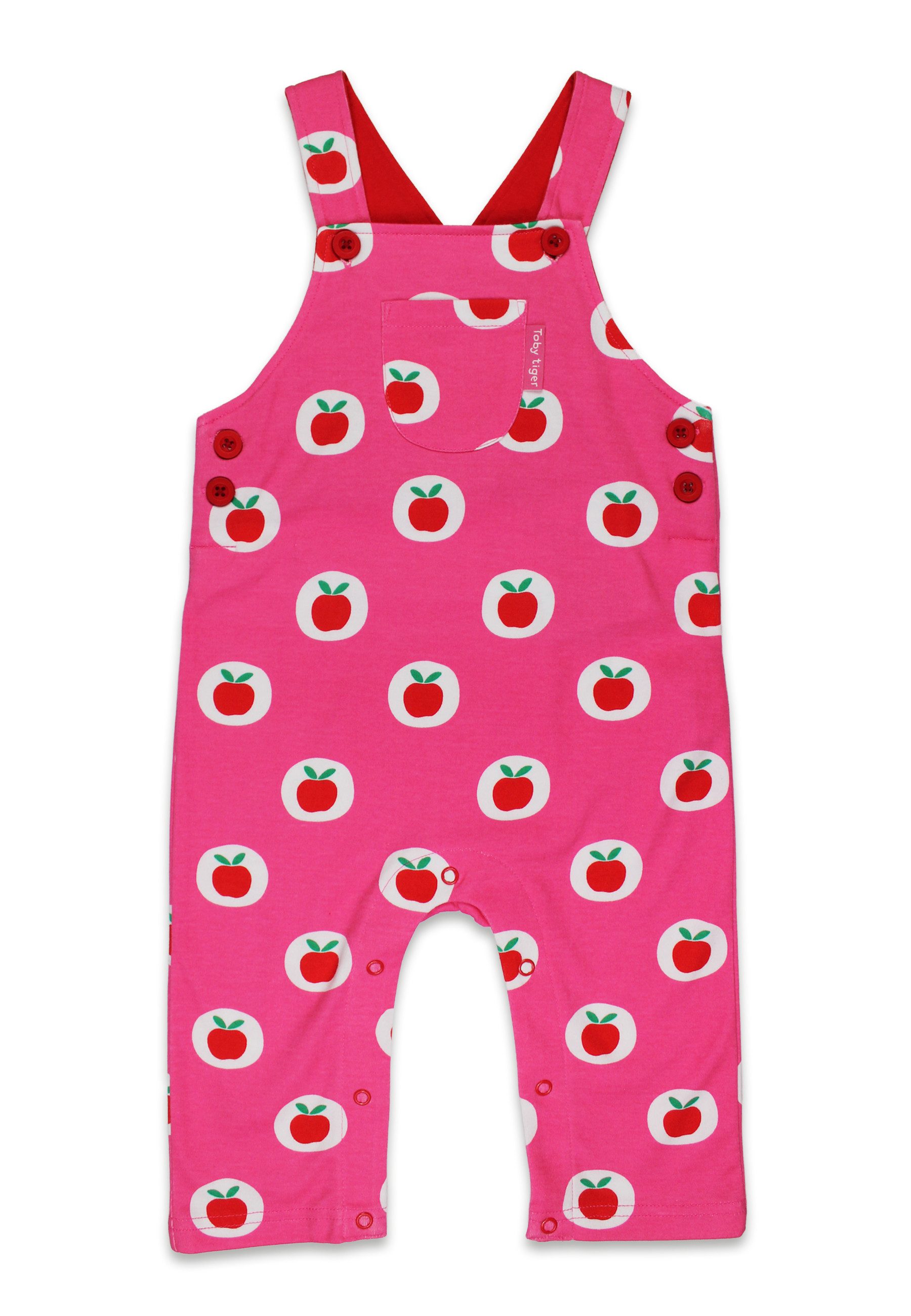 Toby Tiger Latzhose Latzhose mit Apfel Print