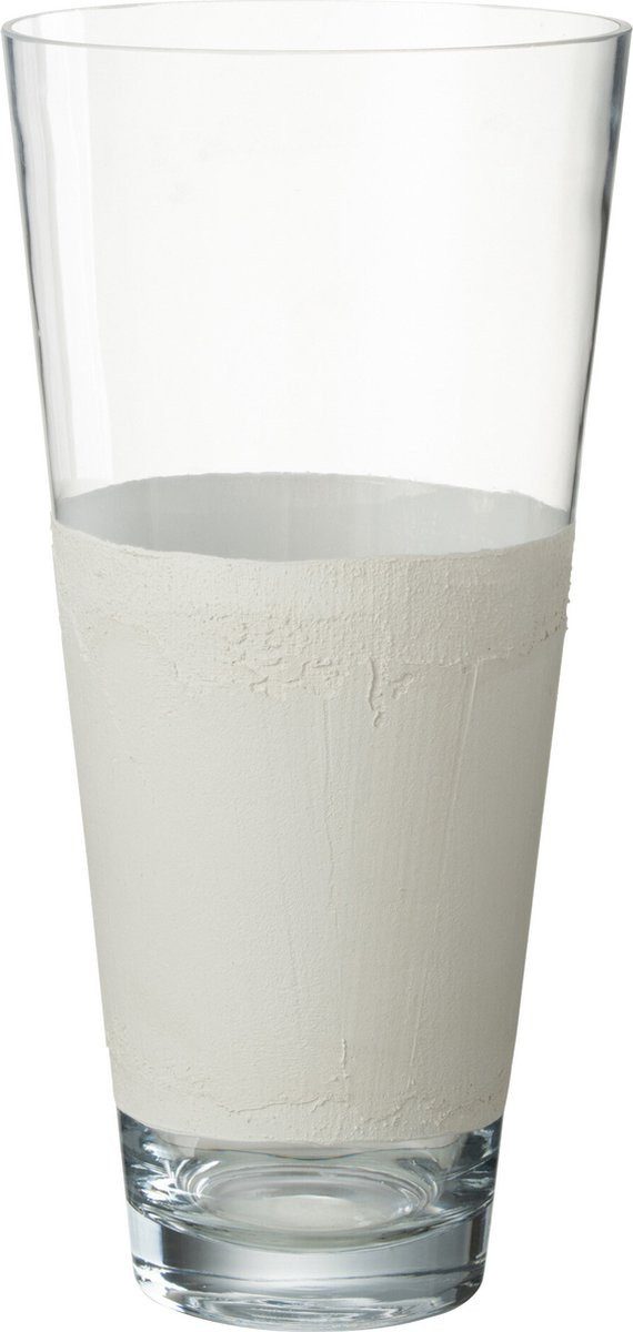 J-line Dekovase Delph - Glas - Transparent/Weiß - Extra Small - 25 cm ...