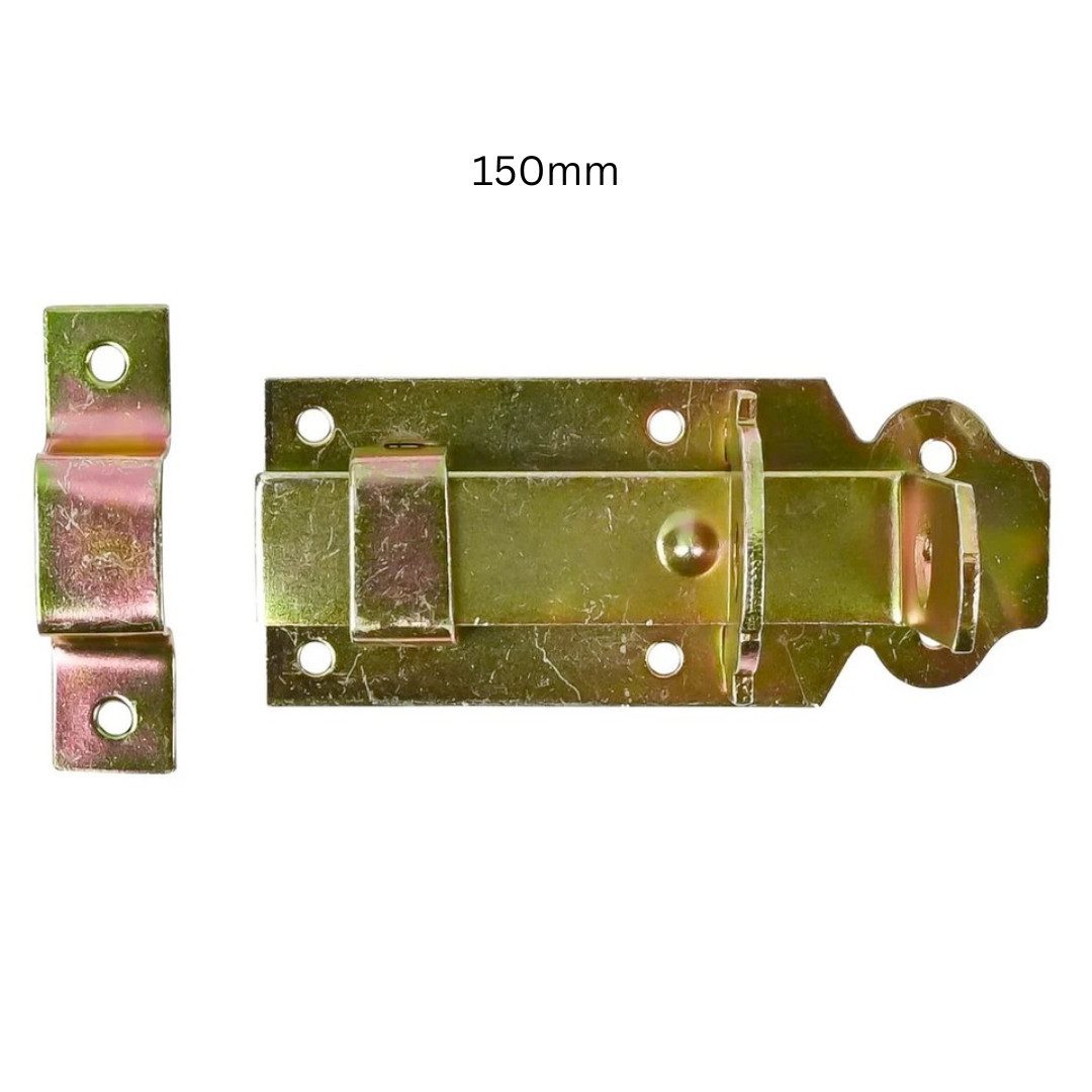 BENSON Türriegel Türriegel Verzinkt Gerade Schubriegel Schlossriegel 100mm 150mm, Verzinkt, gerade Ausführung