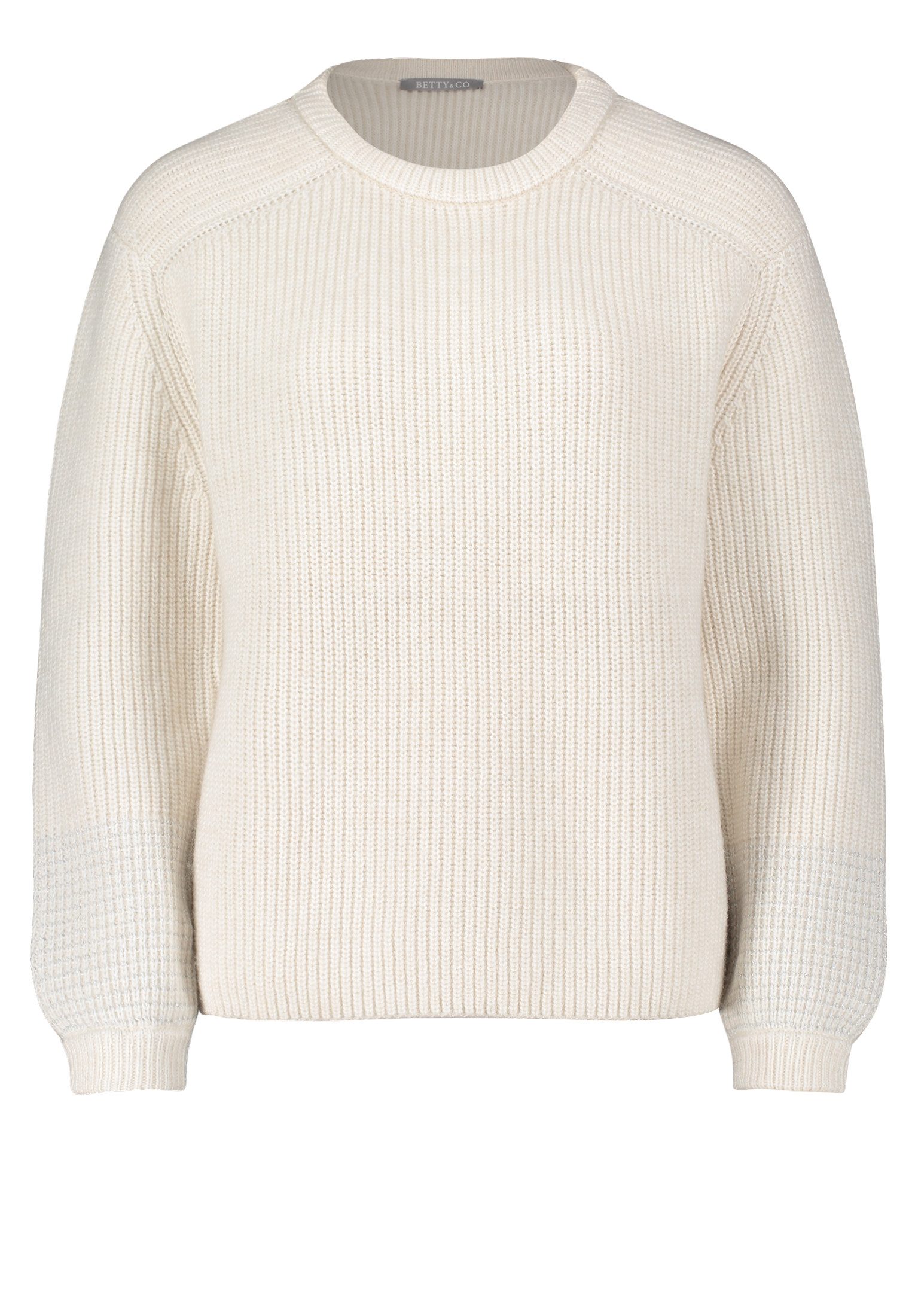 Betty&Co Strickpullover Damen Strickpullover mit Schmuckkanten günstig online kaufen