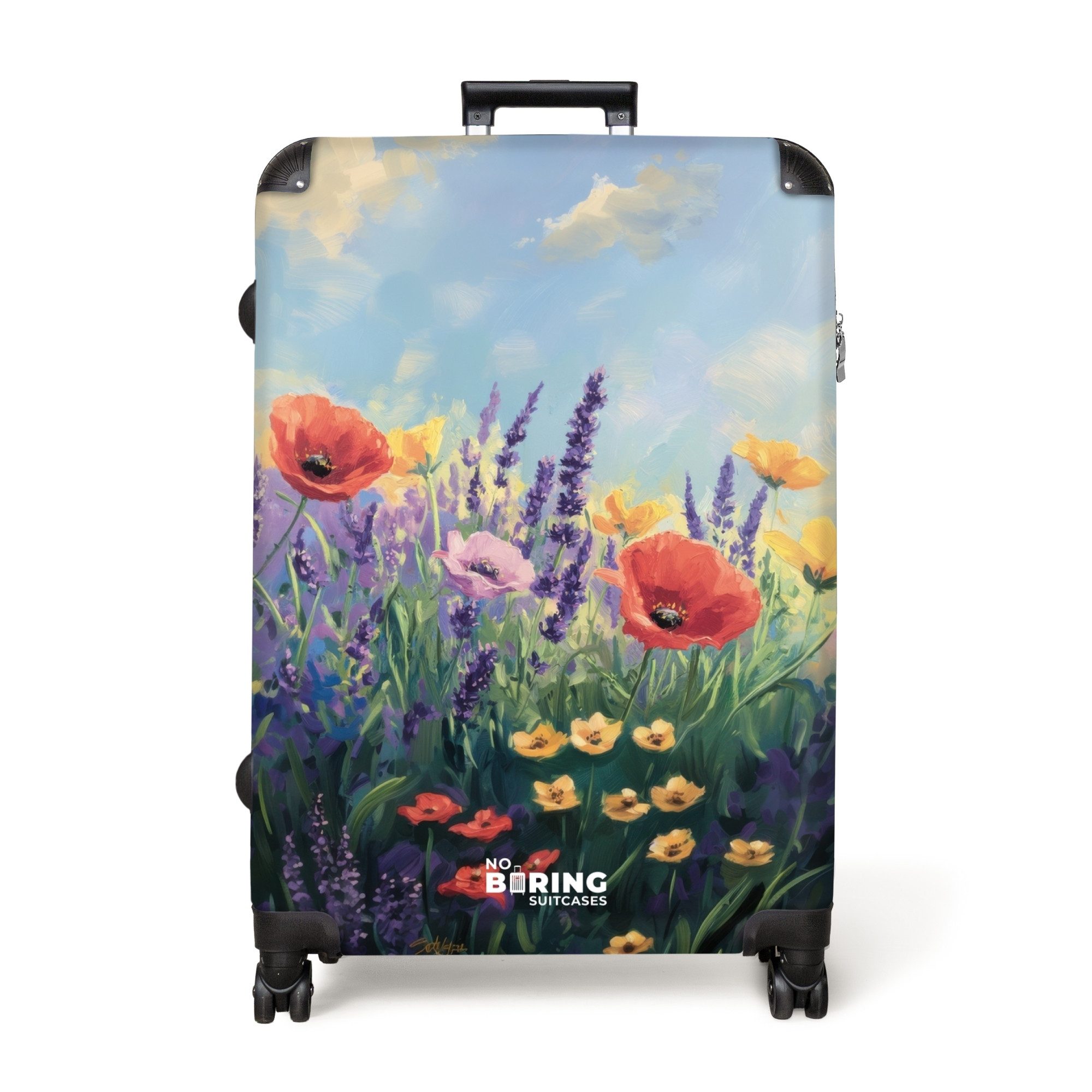 NoBoringSuitcases.com© Hartschalen-Trolley Blumenfeld mit Lavendel unter günstig online kaufen