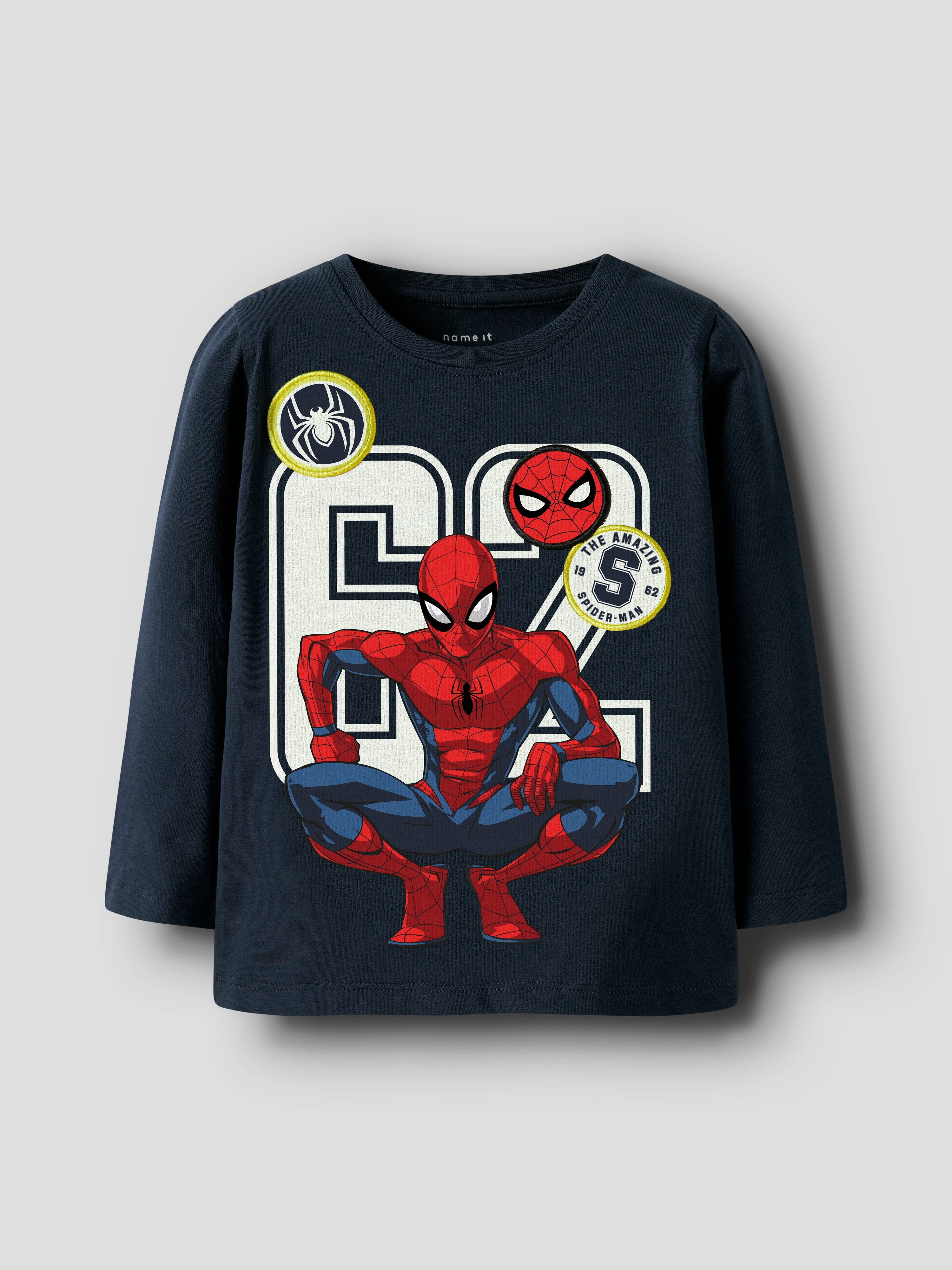 Name It T-Shirt NMMDEEP SPIDER LS NREG TOP BOX NOOS MAR