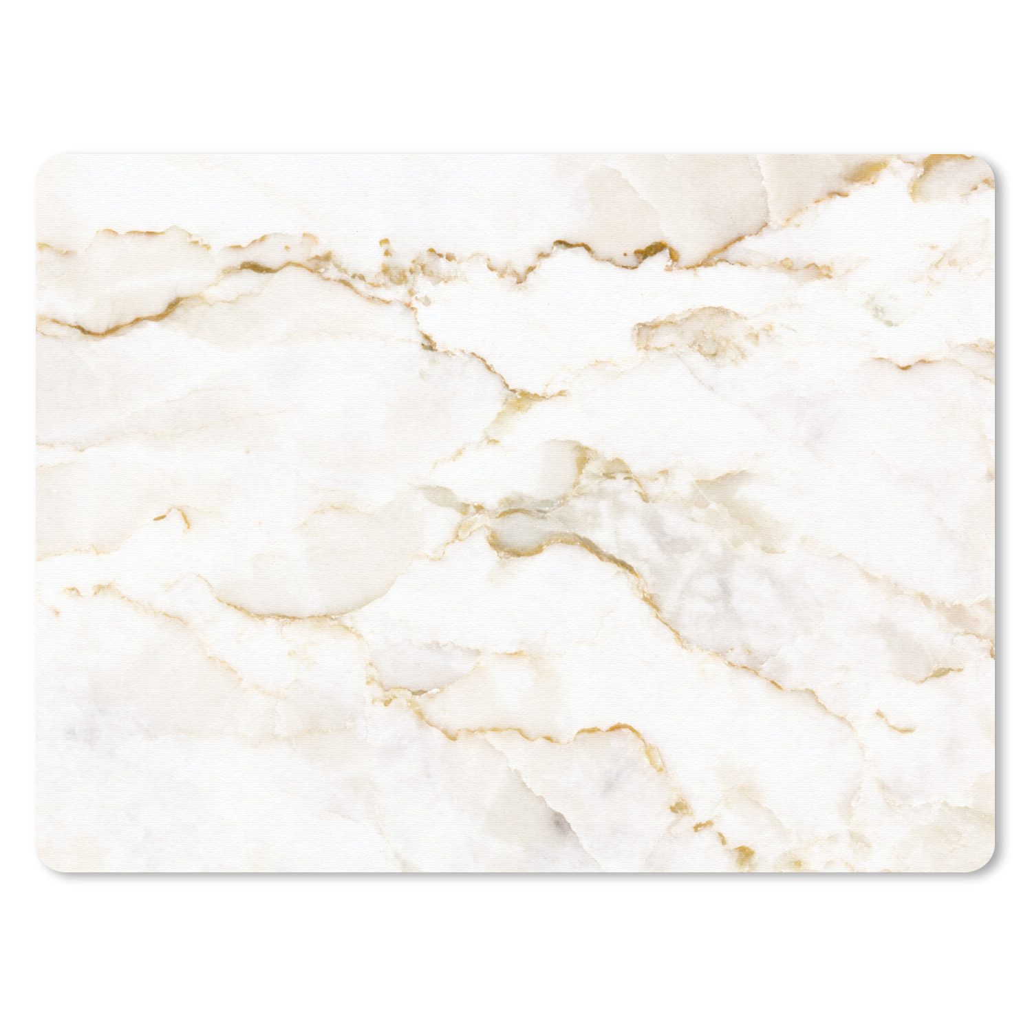 MuchoWow Mauspad Marmor - Limette - Gold - Luxus - Marmoroptik - Weiß (1-St), Gaming, Mousepad Klein, Büro Zubehör, Mausunterlage, 23x19 cm