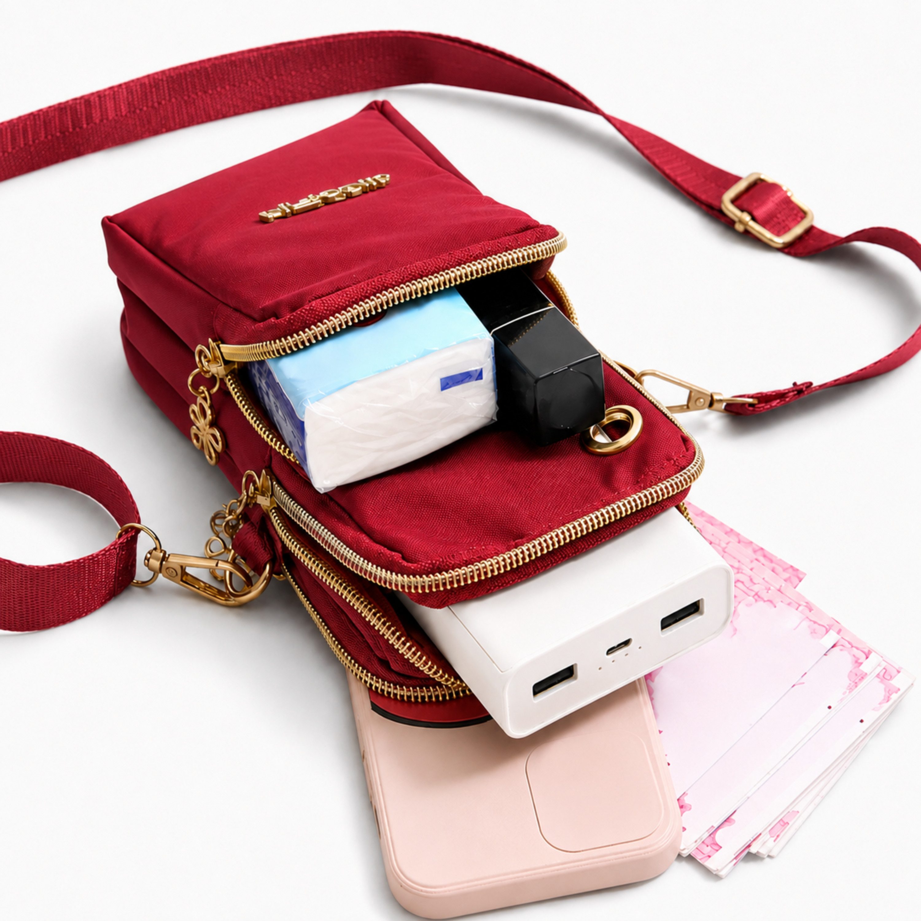 StellarLuma Handytasche Handytasche Damen Handtasche Tasche Umhängetasche Schultertasche, Handytasche mit 3 Fächern, Kopfhöreröffnung & Schultergurt