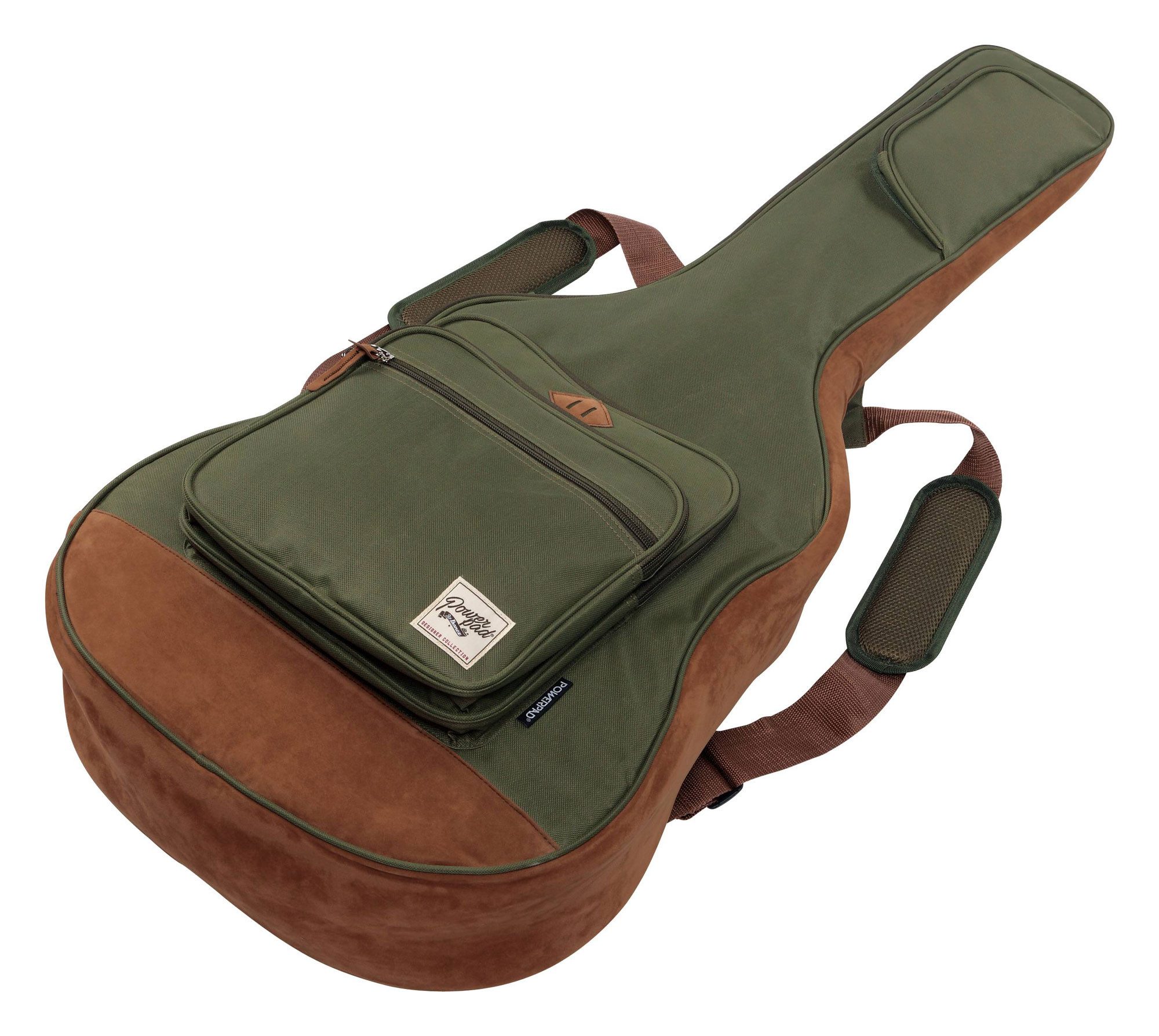 Ibanez Gitarrentasche IAB541-MGN Powerpad Gigbag für Westerngitarre Moss Green, gepolsterter Boden & Seitenwände in Wildleder-Optik