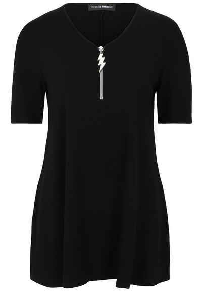 Doris Streich Shirtbluse Tunika mit Reißverschluss