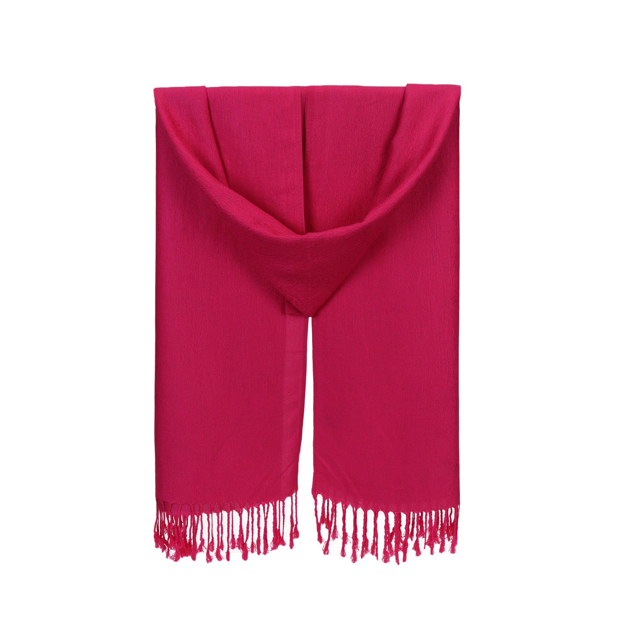 Modeschal Schal, Fransen pink ZEBRO