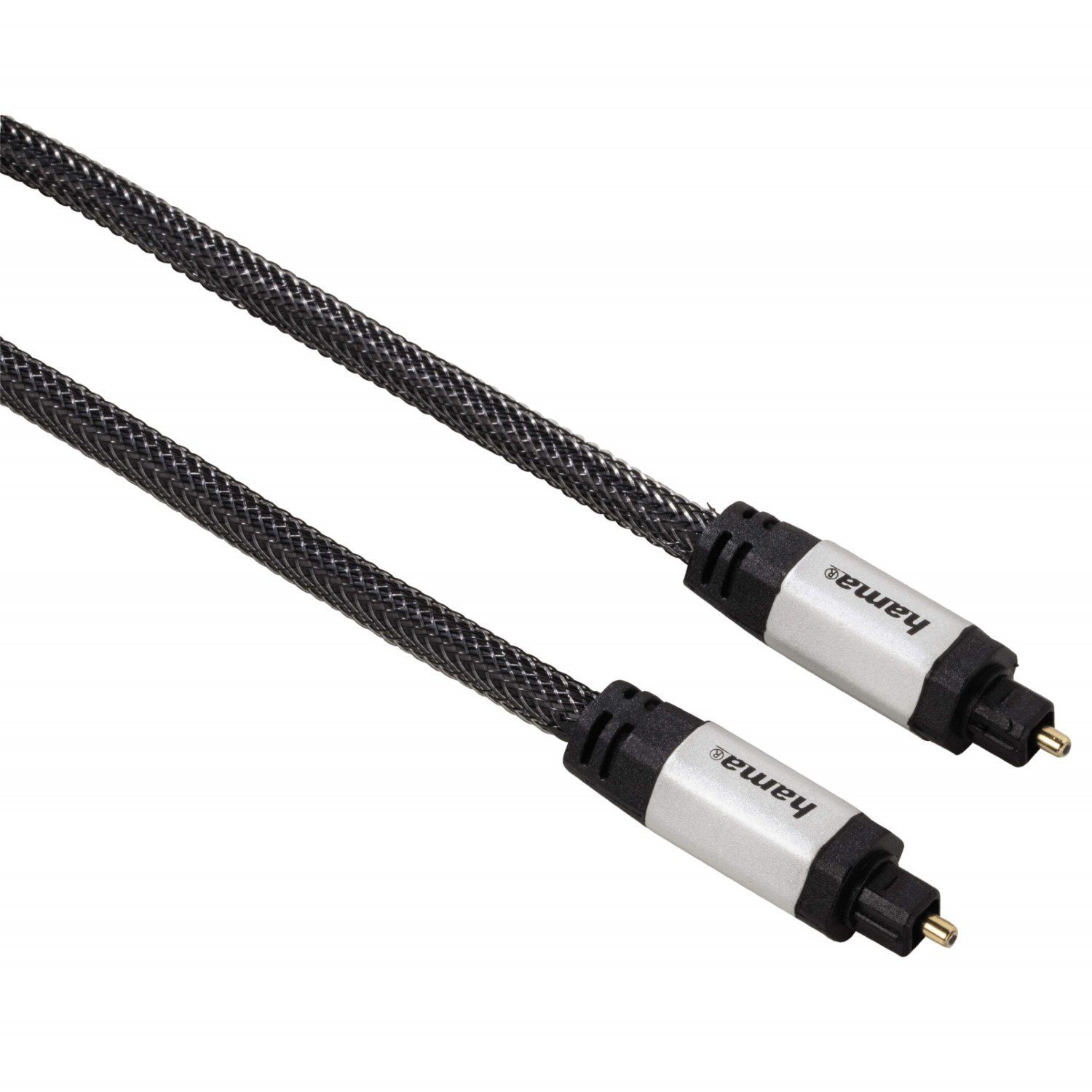 Hama Toslink-Kabel 2m LWL Lichtleiter-Kabel Schwarz Audio-Kabel, (200 cm), 2m LWL Lichtleiter-Kabel ODT-Stecker optisch Digital SP/DIF Toslink