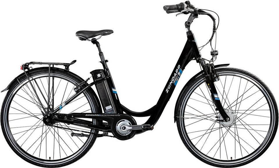 Zündapp E-Bike Green 3.7, 7 Gang, Nabenschaltung, Frontmotor, 374 Wh Akku,  Alltag