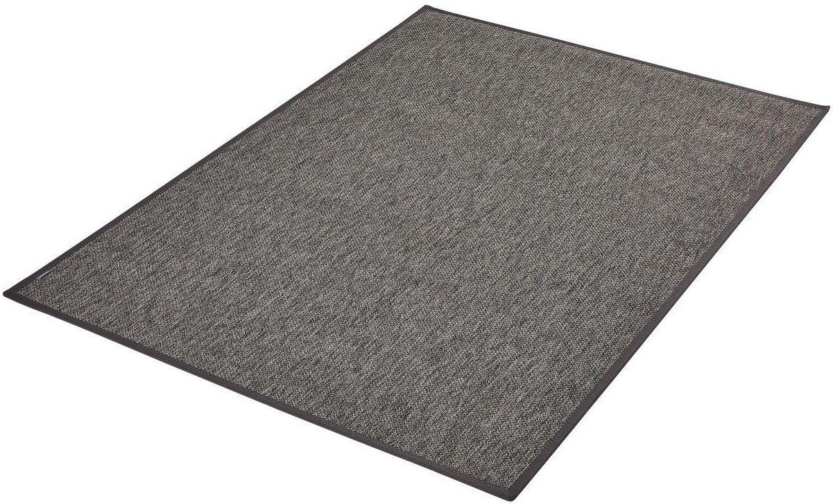 meliert, rechteckig, und In- Prestige, Optik, Sisal Outdoor graphit geeignet Dekowe, mm, Teppich Höhe: Naturino Flachgewebe, 10