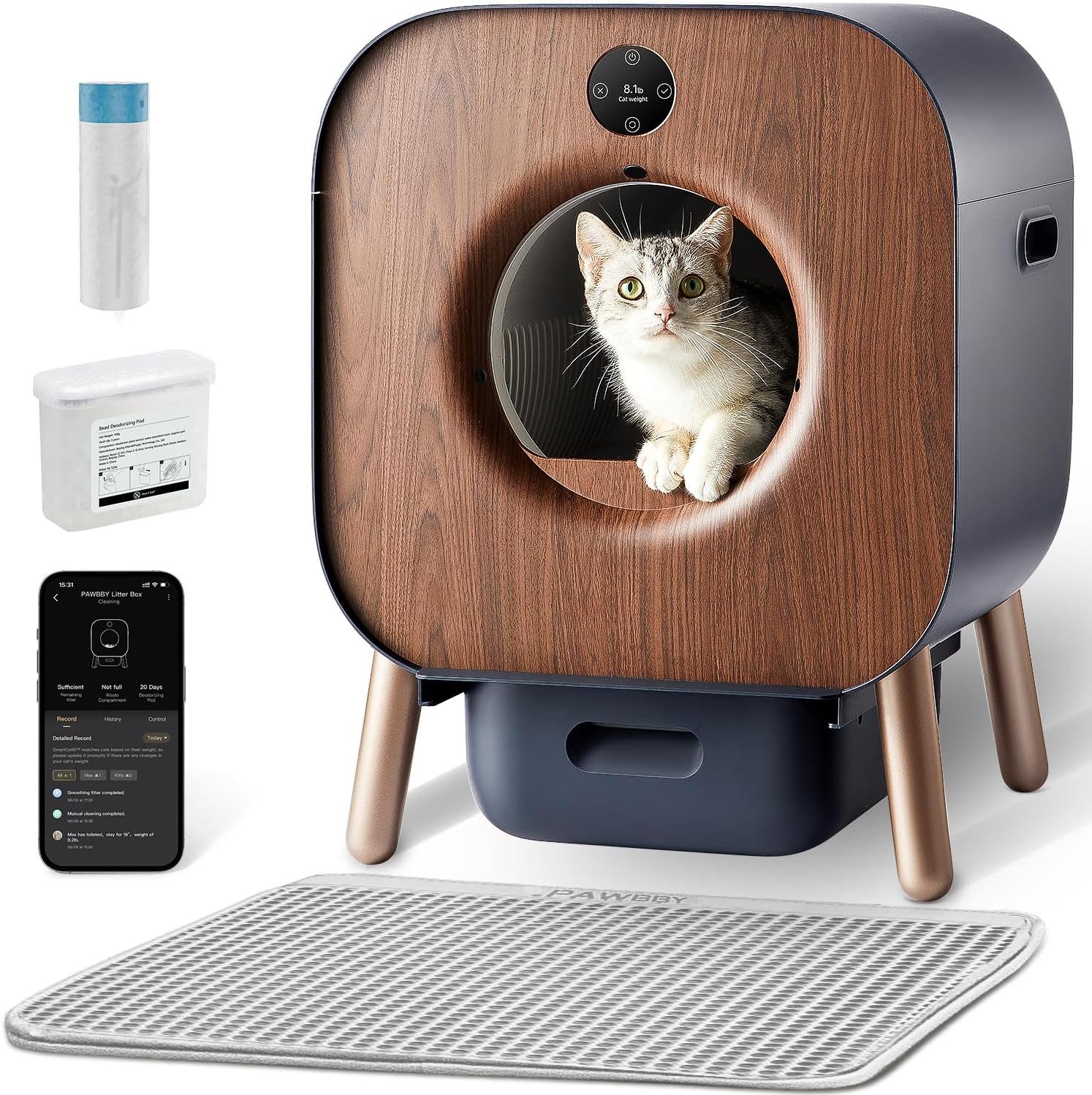 Katzentoilette P1 Ultra Selbstreinigend,Anti-Klemm/Pflanzendesodorierendes