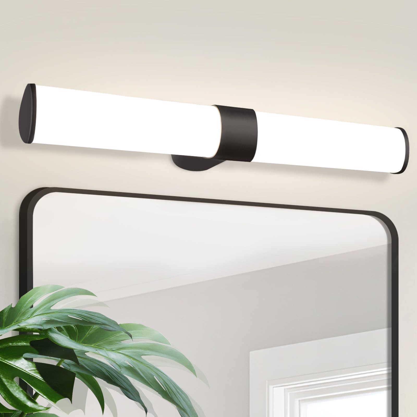 Nettlife LED Spiegelleuchte Badezimmer Schwarz Spiegellampe günstig online kaufen