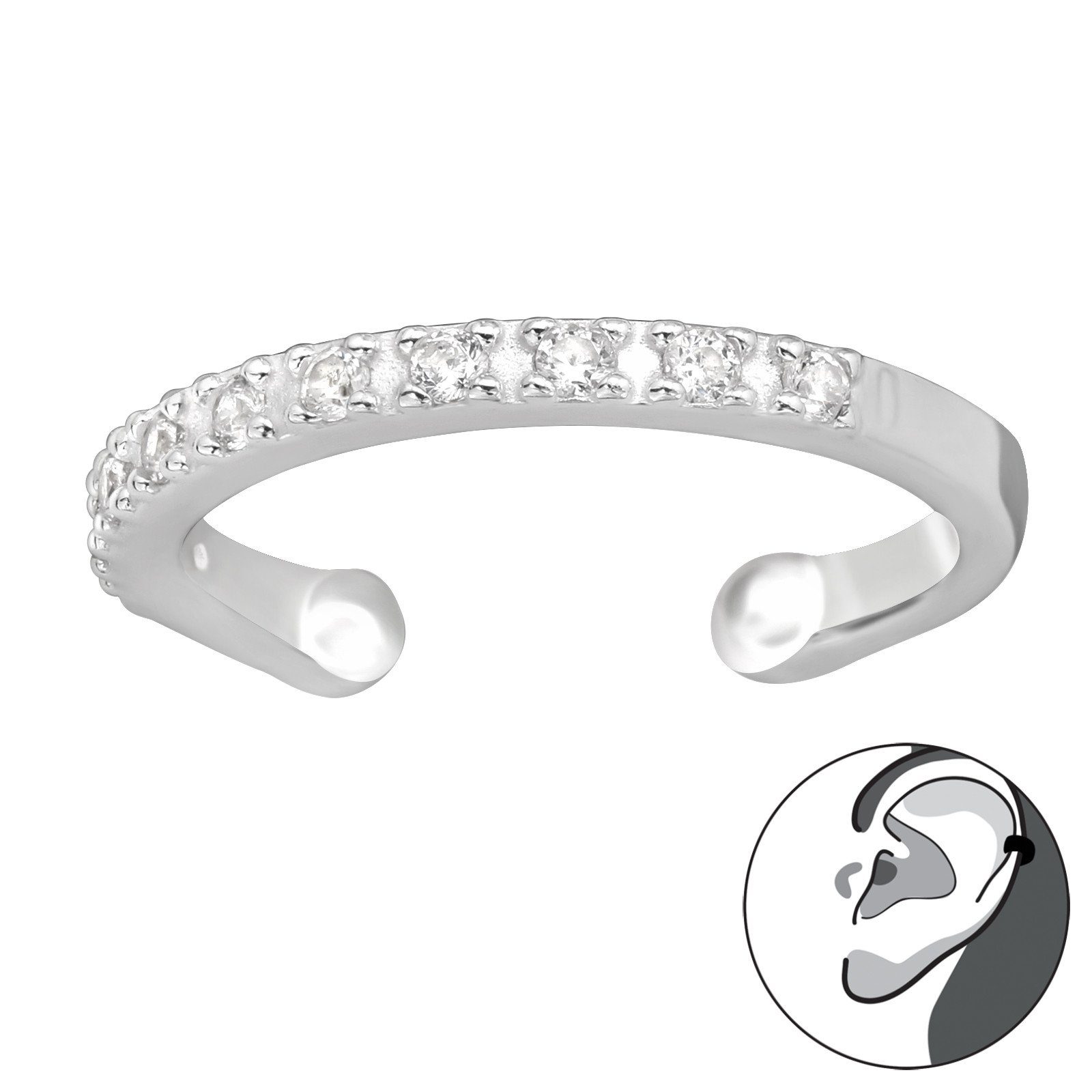 ALEXANDER YORK Ohrklemme Ear Cuff mit Zirkonia SINGLE günstig online kaufen
