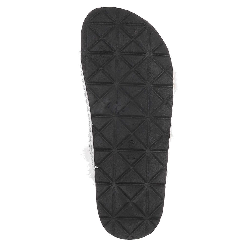 Ital-Design Bequeme Sandalen mit Schnallen und Glitzerdetails für Damen Pantolette (91409543) Flach Pantoletten in Blau