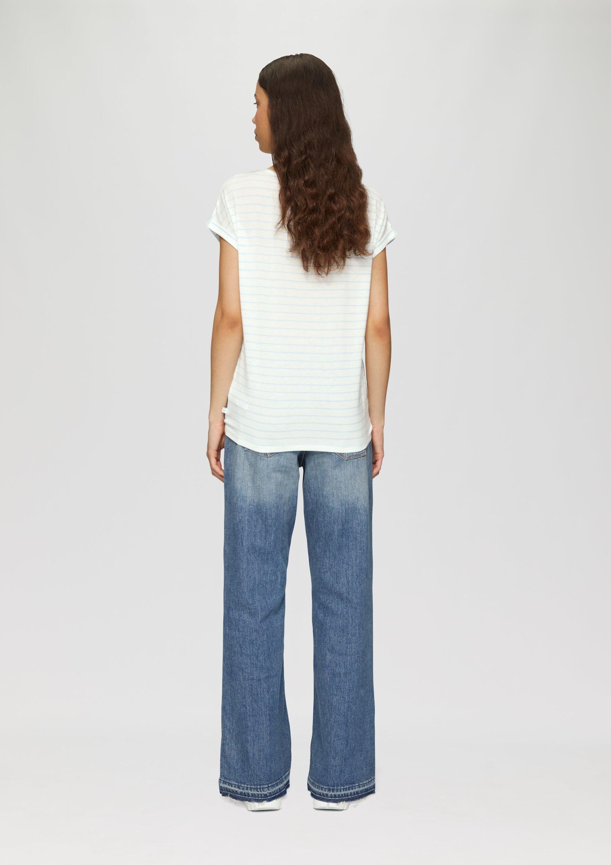 QS Kurzarmshirt T-Shirt T-Shirt aus Lyocellmix