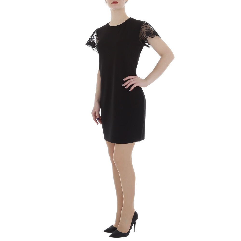 Ital-Design Sommerkleid Damen Freizeit (86164399) Spitze Minikleid in Schwa günstig online kaufen