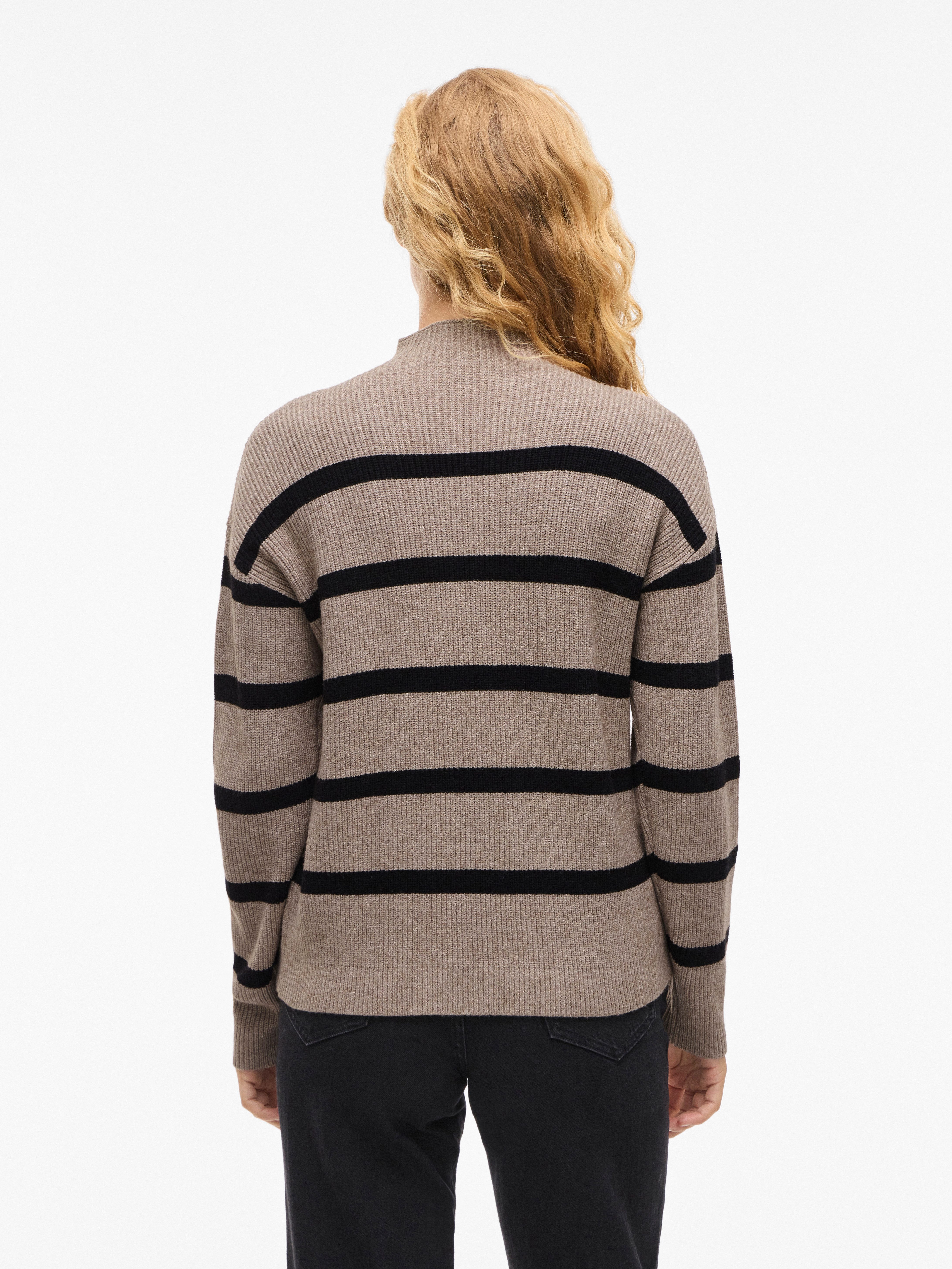 Vila Stehkragenpullover VIRIL MOCKNECK L/S KNIT RIB TOP 2- NOOS günstig online kaufen