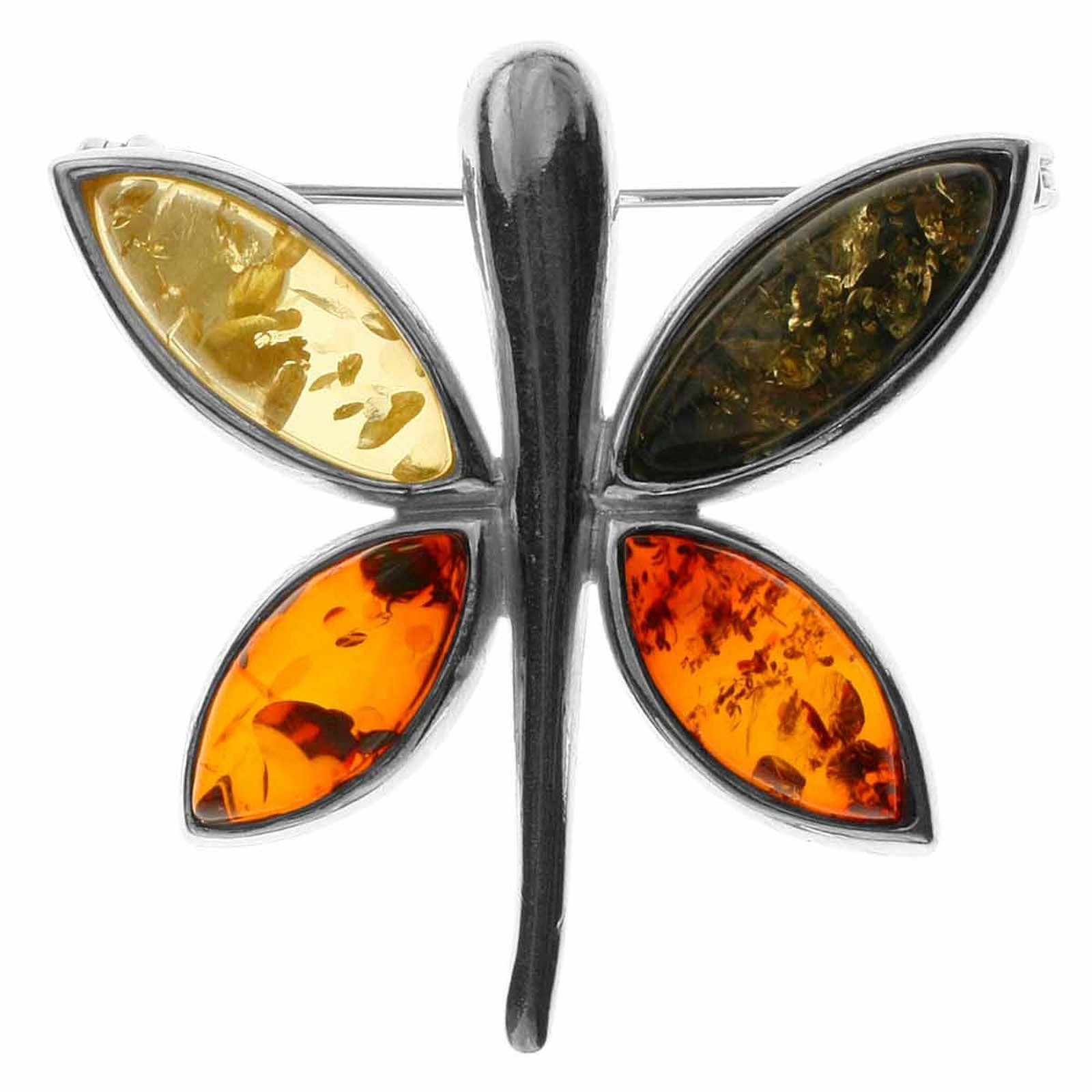 OSTSEE-SCHMUCK Brosche Ostsee-Schmuck Brosche Schmetterling Brosche Schmetterling