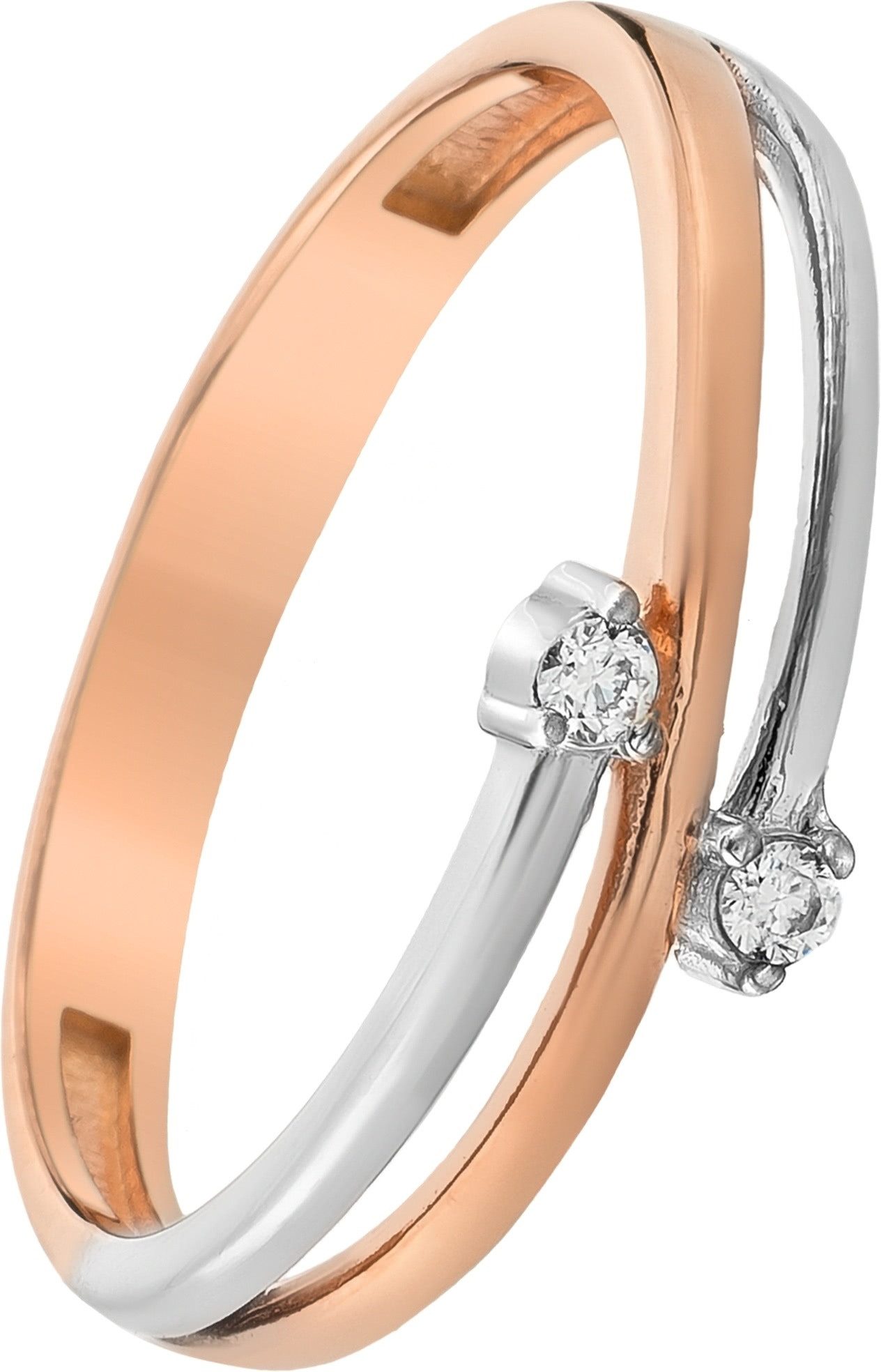 Goldring Balia Damen zweifarbiger Ring Zirkonia