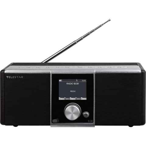 TELESTAR S 20 Digitalradio Stereo DAB+/DAB/UKW Wecker Favoritenspeicher Digitalradio (DAB) (DAB+, UKW Radio, 30 W, Farbdisplay, Direktwahltasten)