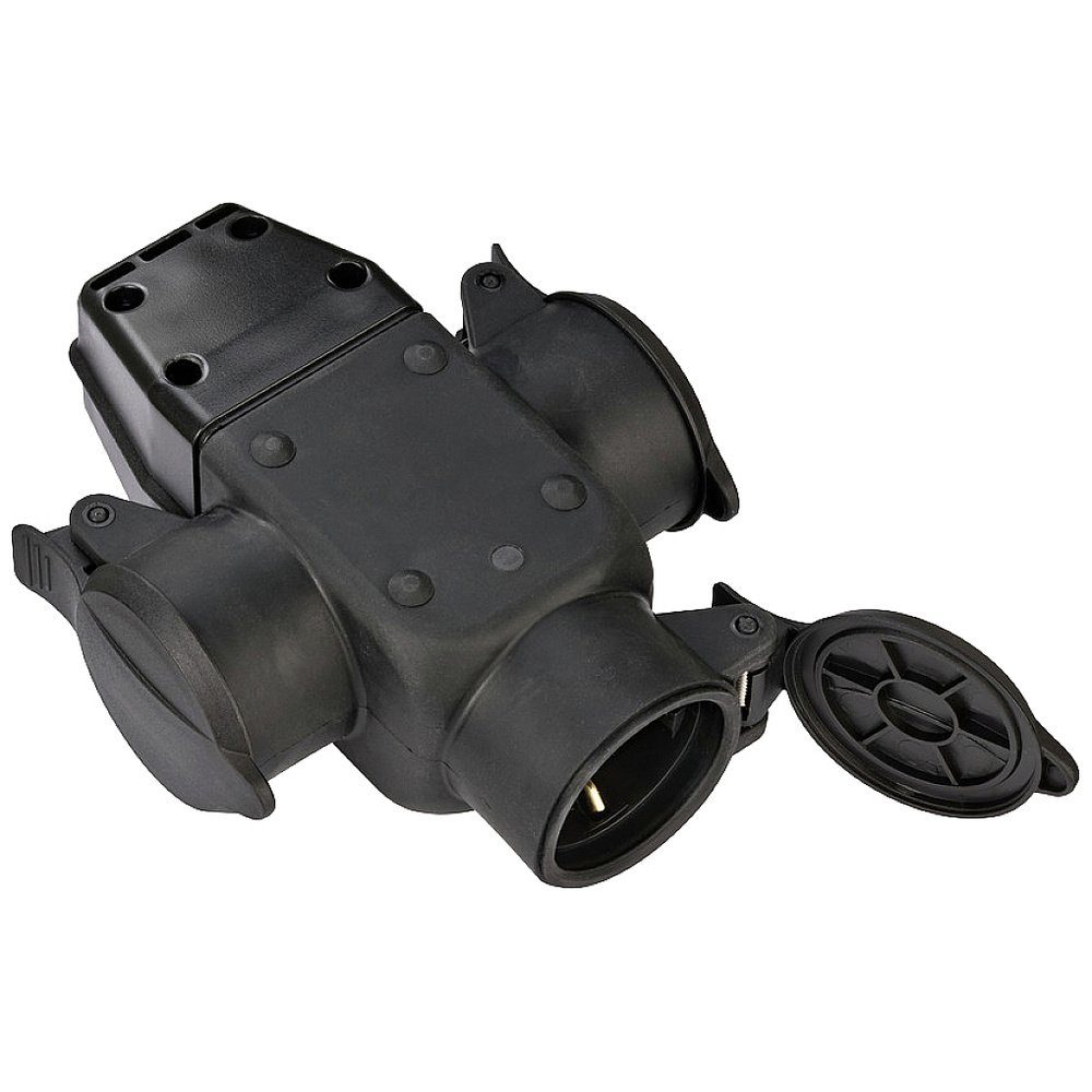 Brennenstuhl 1082120 3fach-Kupplung Gummi 230 V Schwarz IP44 Steckernetzteil