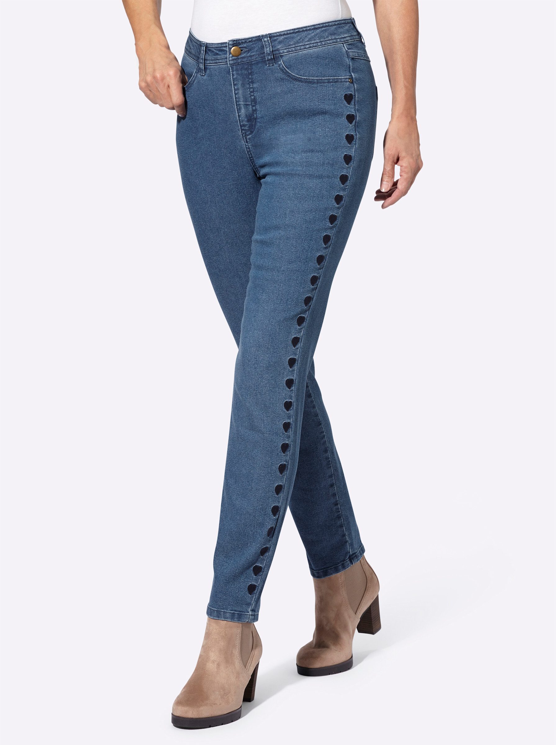 Bequeme Jeans Jeans leicht vertieft