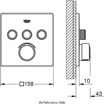 Grohe Unterputz-Einbaukörper SmartControl mit 3 Absperrventilen