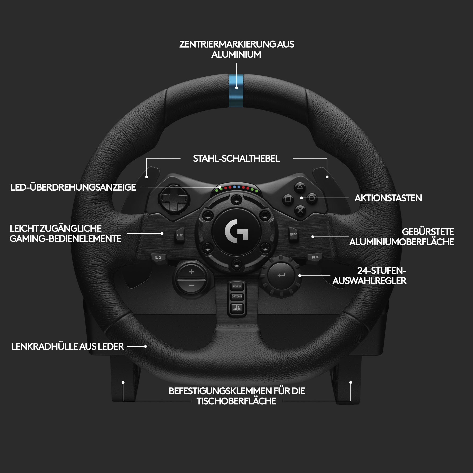 Logitech G Gaming-Lenkrad G923 PS4 und für PC