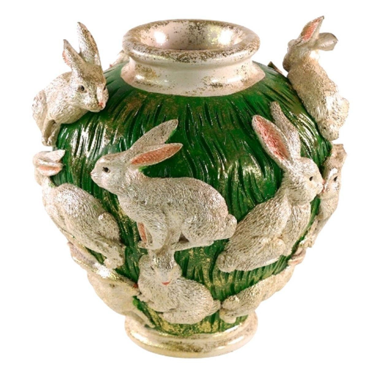 Werner Voß Osterhase Vase mit Hasen (25,5cm)