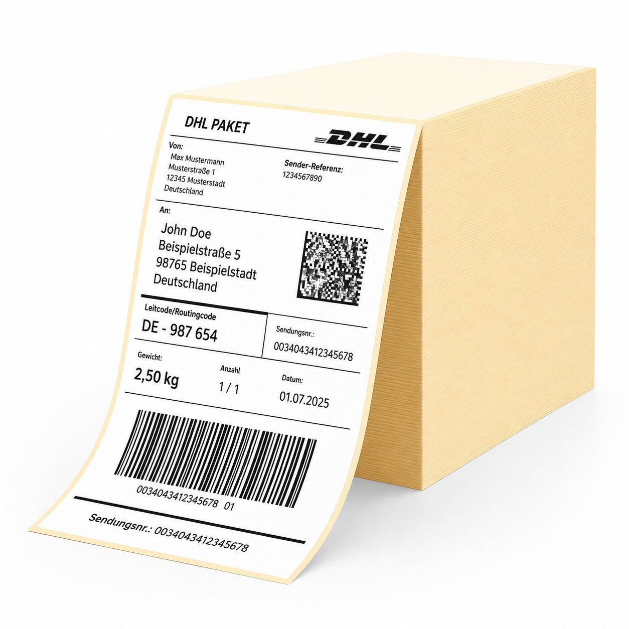 TK Gruppe Etiketten Versandetiketten 20 x 11 cm – Versandaufkleber DHL DPD GLS Label