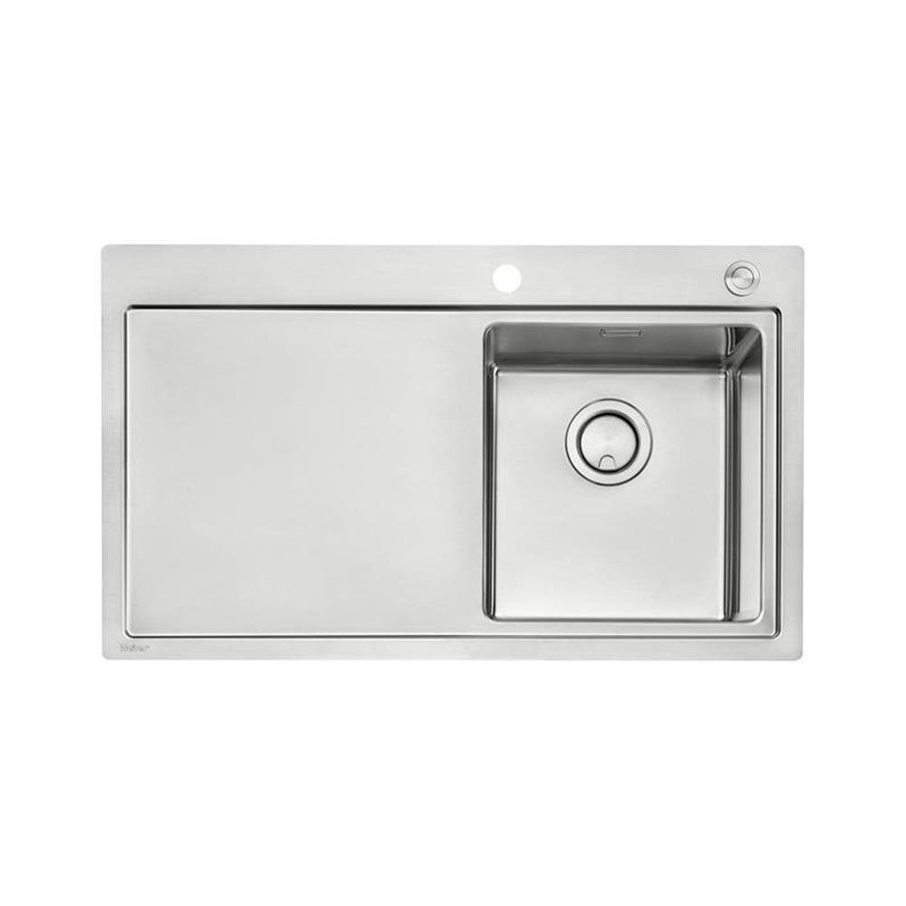 Naber Edelstahlspüle Corno Ora Edelstahl Becken, 86/51 cm