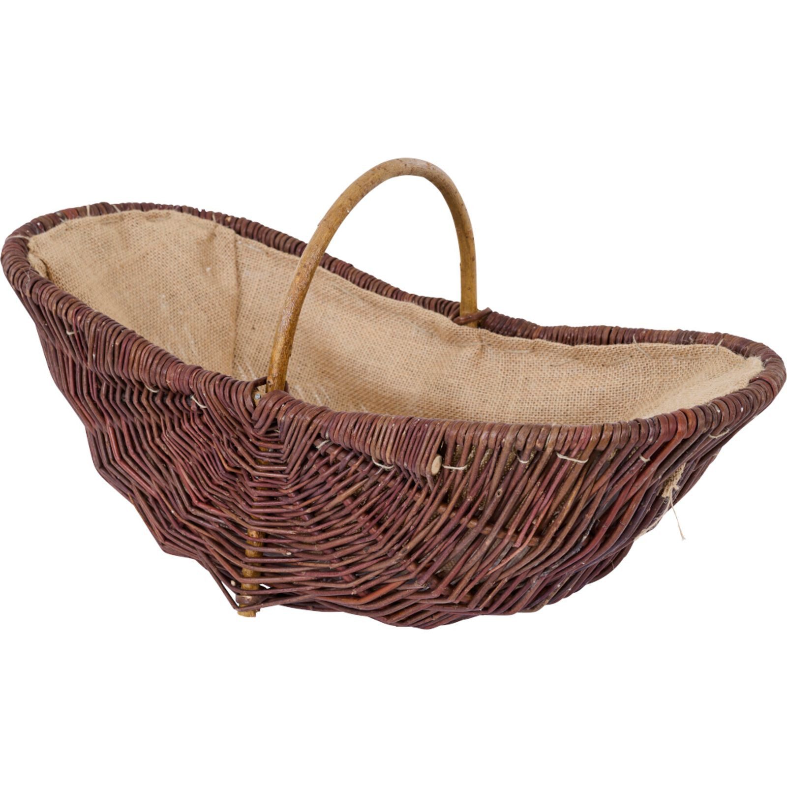 Siena Garden Aufbewahrungsbox Weidenkorb mit Jute oval 55 x 29 x 24 cm