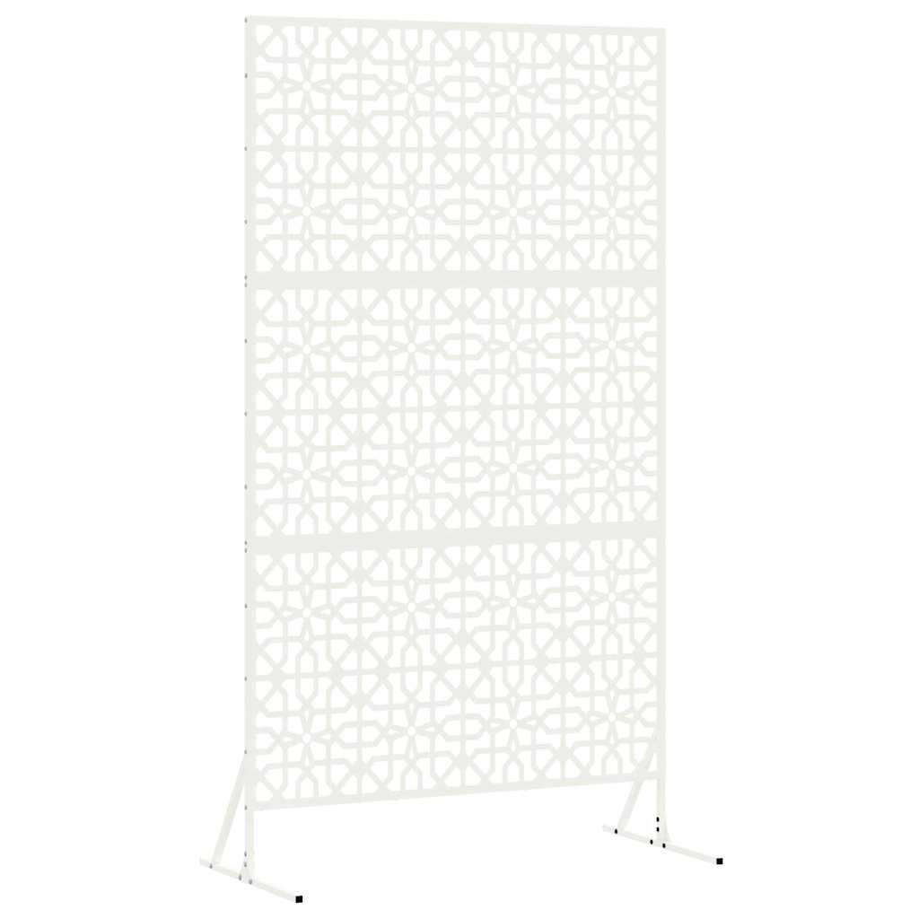 vidaXL Gartenzaun Sichtschutz Weiß Stahl, (1-St) günstig online kaufen