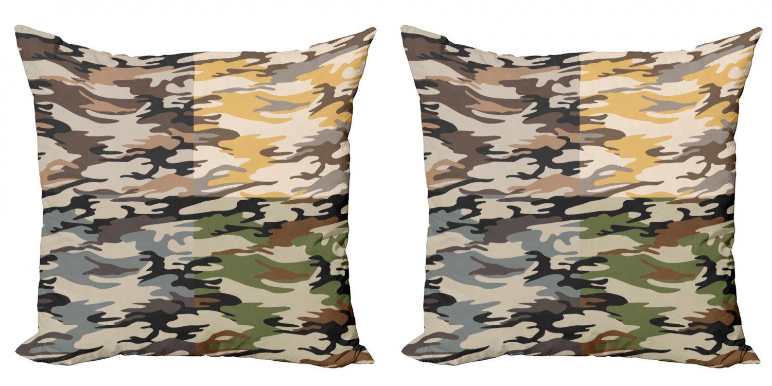 Kissenbezüge Modern Accent Doppelseitiger Digitaldruck, Abakuhaus (2 Stück), Camo Verschiedene Farbige Muster