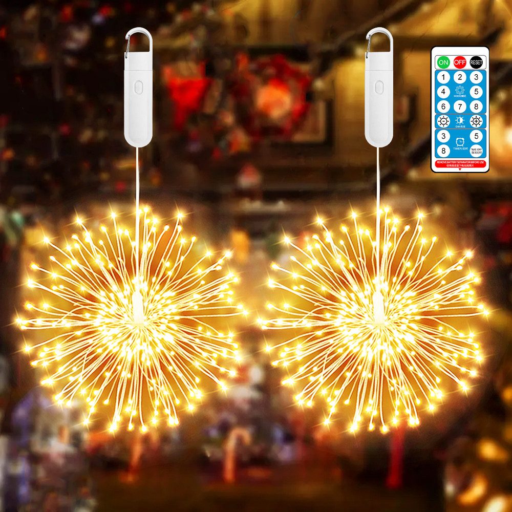 Lapalife Lichterkette Dimmbar Feuerwerk LED Lichterkette Rechargeable mit T günstig online kaufen