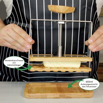 Susable Obstpresse Vielseitige Bambus Tofu/käse Presse - "Lily press" -Ideal für Veganer, bamboo