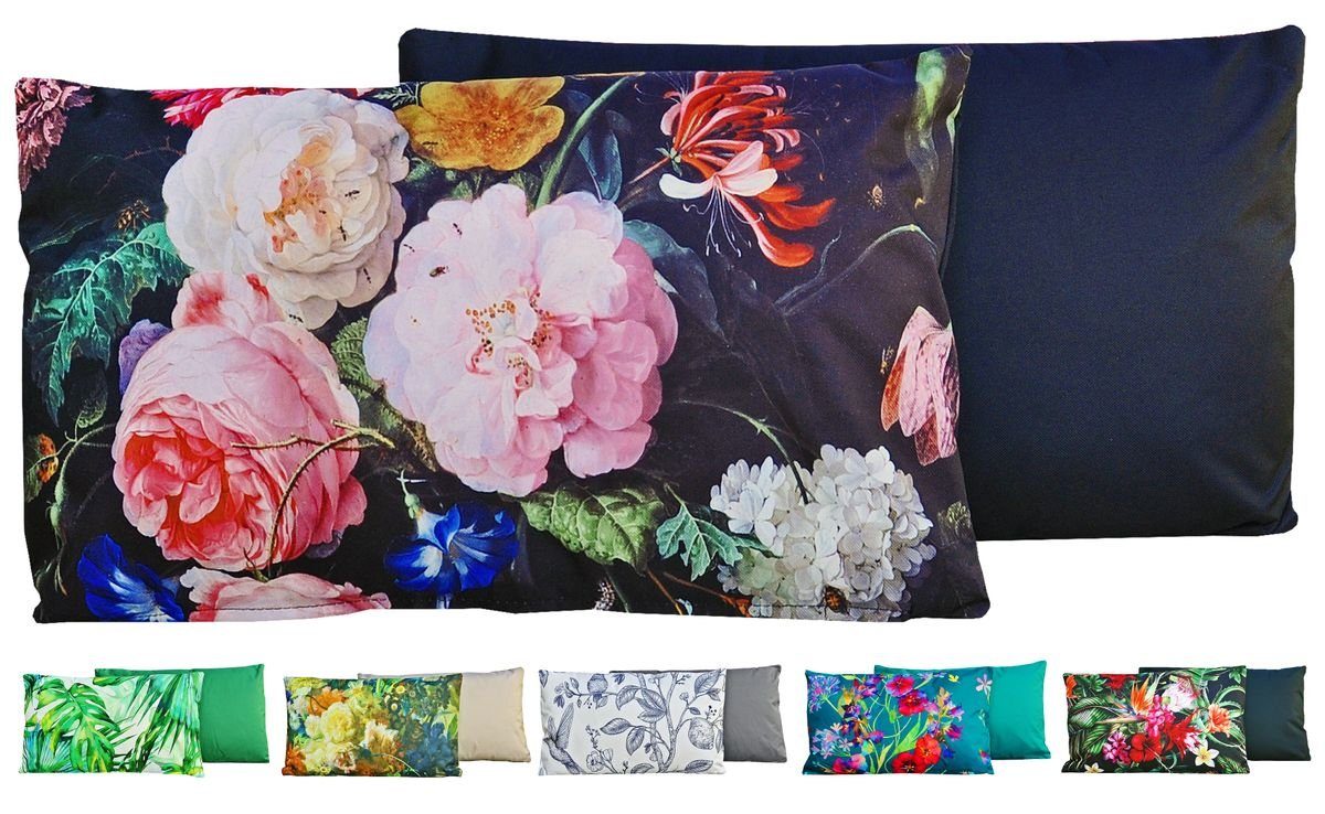 JACK Dekokissen Outdoor Lounge Kissen 30x50cm Motiv inkl. Füllung, mit Lotus-Effekt, Robust, Strapazierfähig, für Innen & Außen geeignet