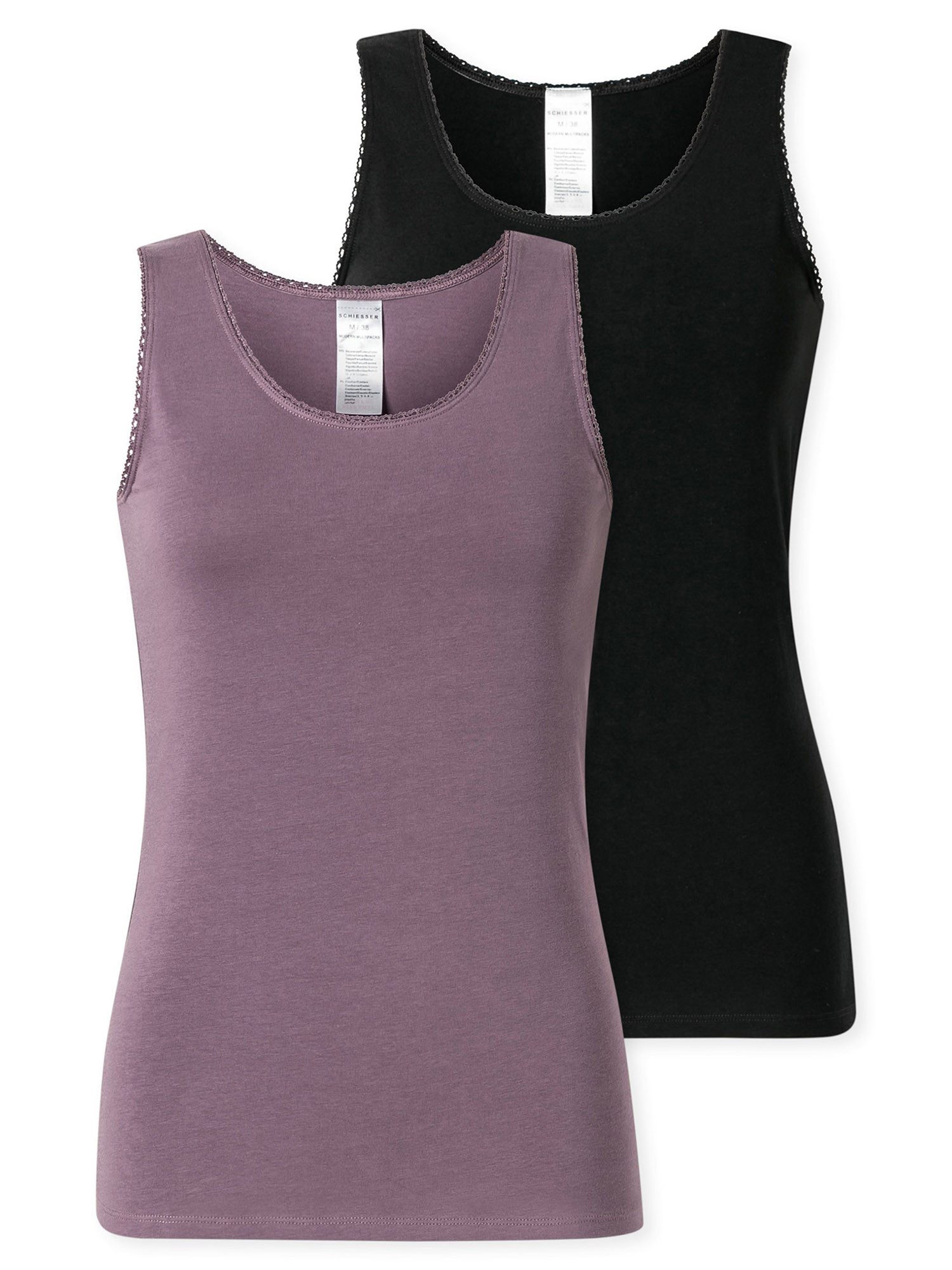 Schiesser Unterhemd Modern Multipacks (2-St) träger-top shirt ärmellos günstig online kaufen