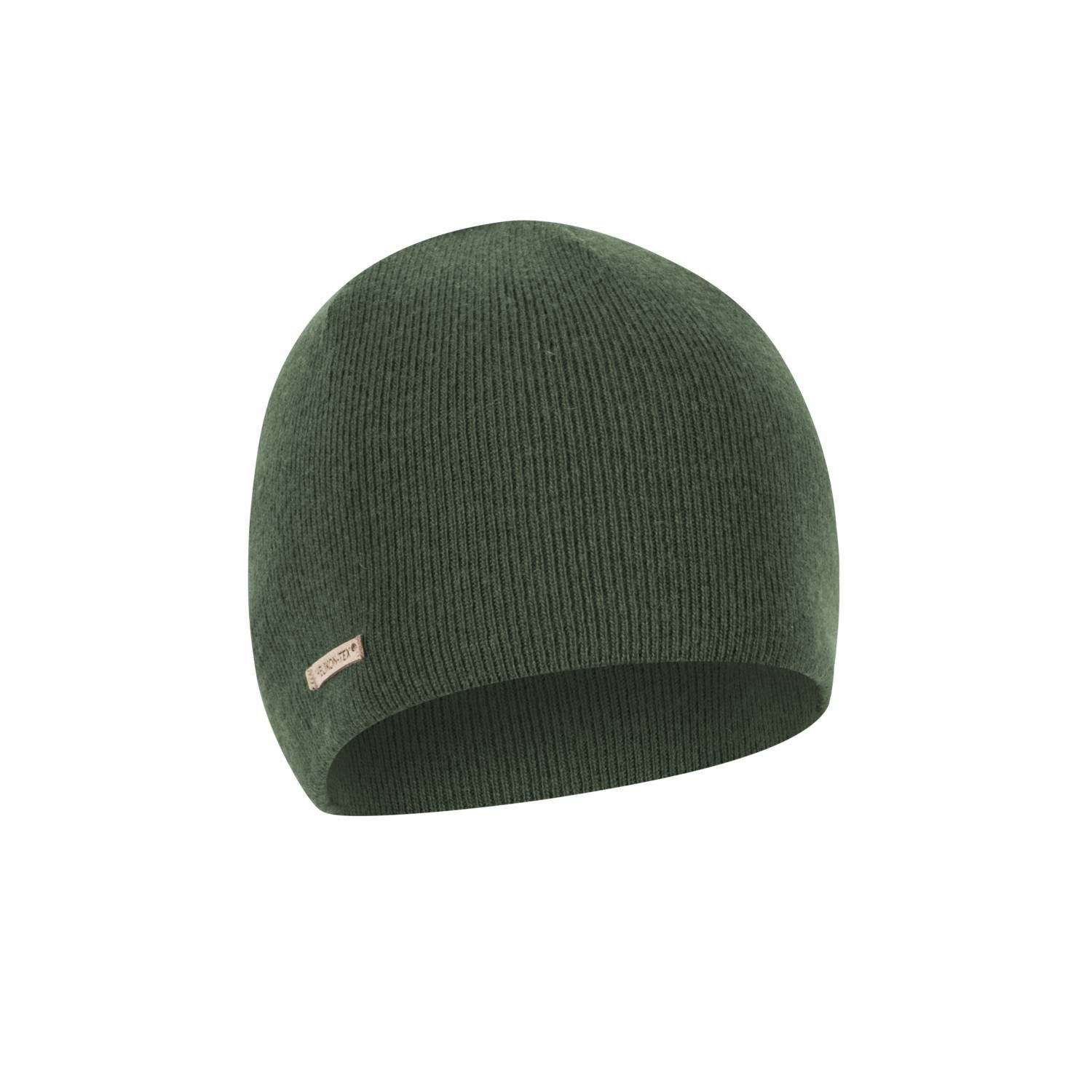 Helikon-Tex Strickmütze Helikon-Tex Urban Beanie Cap aus Merinowolle in U.S. Green (1-St) doppelte Schicht aus Merinowolle; leicht, atmungsaktiv