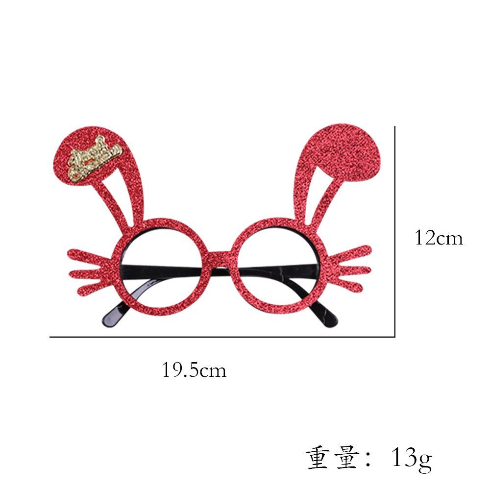 Blusmart Fahrradbrille Neuartiger Weihnachts-Brillenrahmen, Glänzende Weihnachtsmann-Brille 31