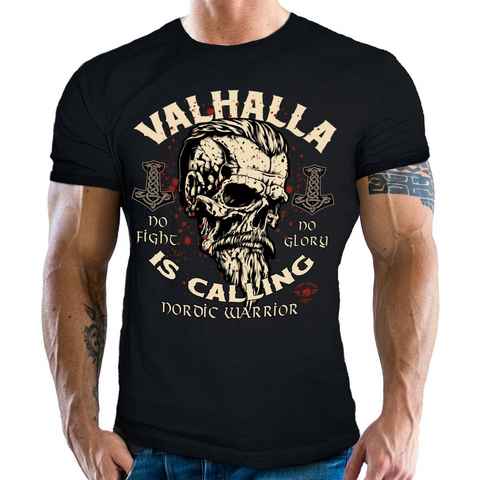 LOBO NEGRO® T-Shirt für Wikinger Nordmann Keltic Fans: Valhalla is Calling
