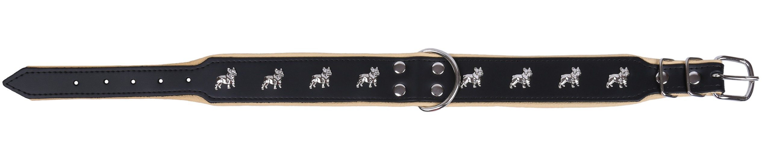 Sarcia.eu Hunde-Halsband Schwarzes Hundehalsband französische Bulldogge- 65 cm