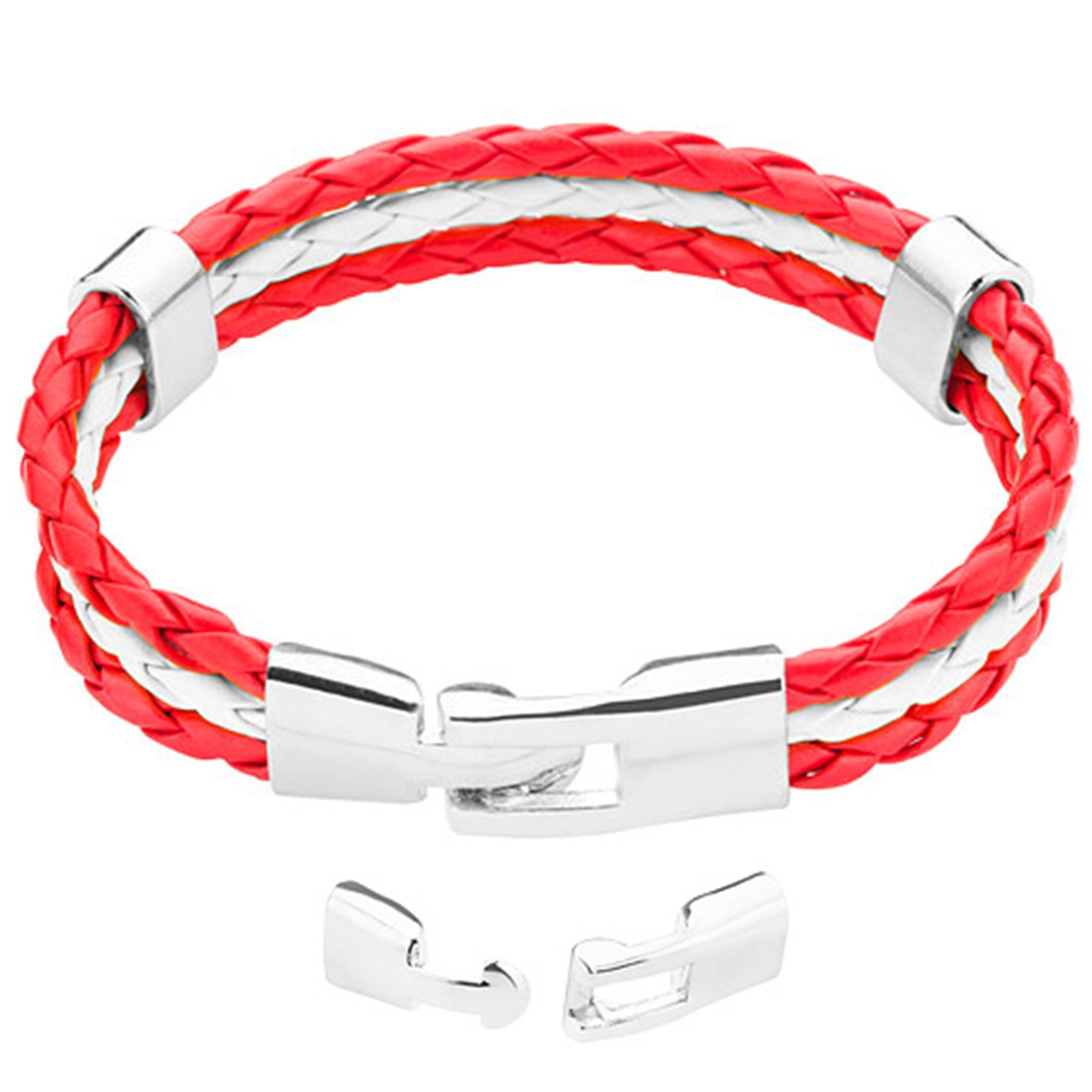 Taffstyle Armband Fanartikel Länderflagge geflochten Sport Accessoire 19–21 cm (Geflochtenes Fanarmband in Länderfarben für Sportevents & Alltag)