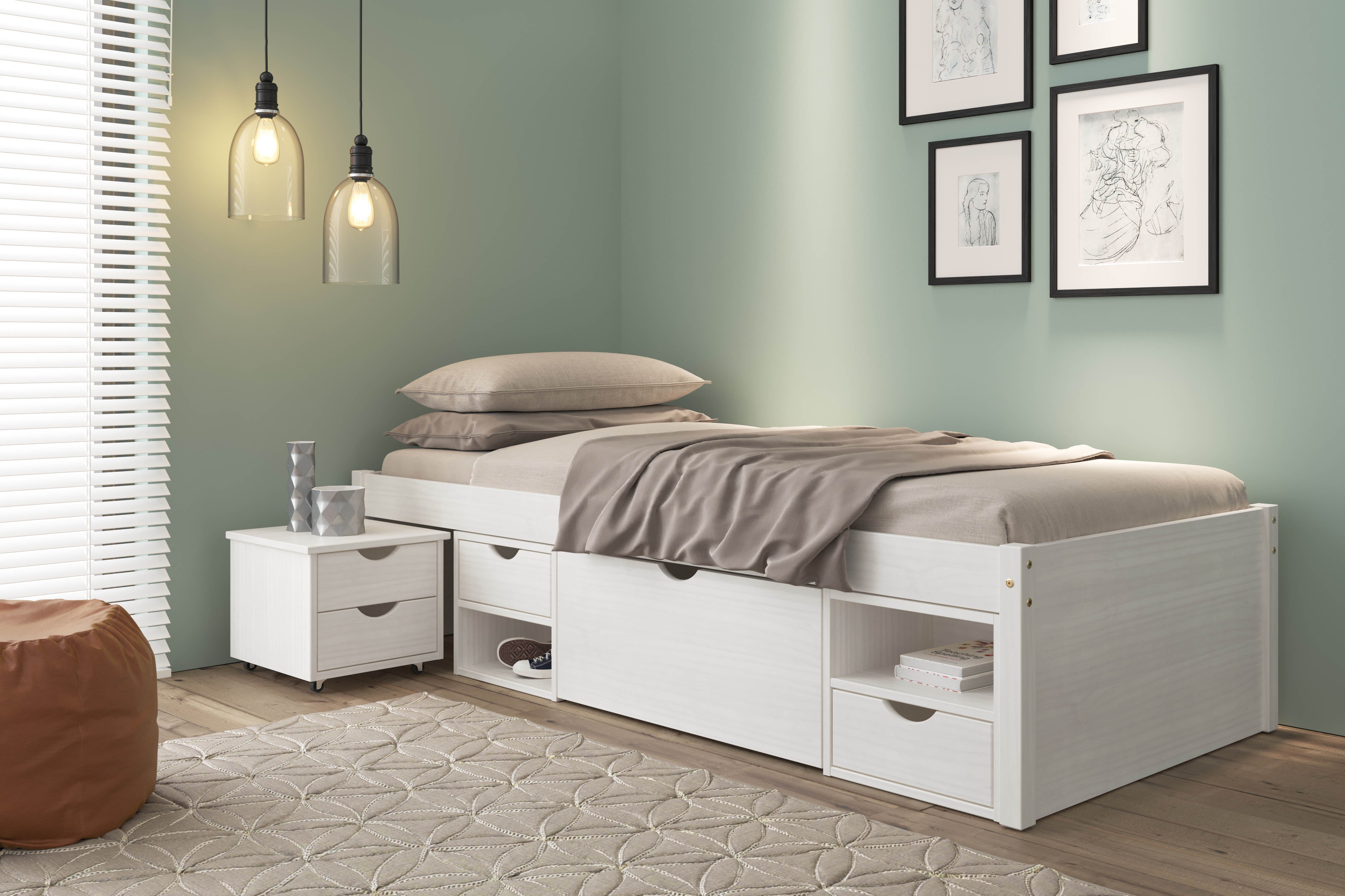 Inter Link Funktionsbett Till 90x200, aus massivem Holz, mit Rollrost, mit günstig online kaufen