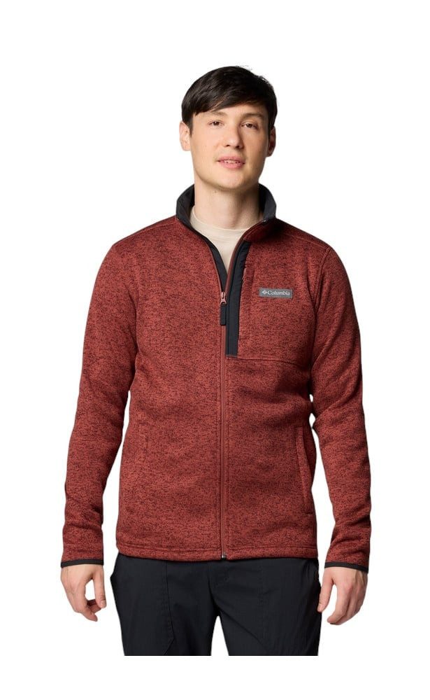 Columbia Fleecejacke Sweater Weather Full Zip 2.0 (warm, weiches Material) rot Herren