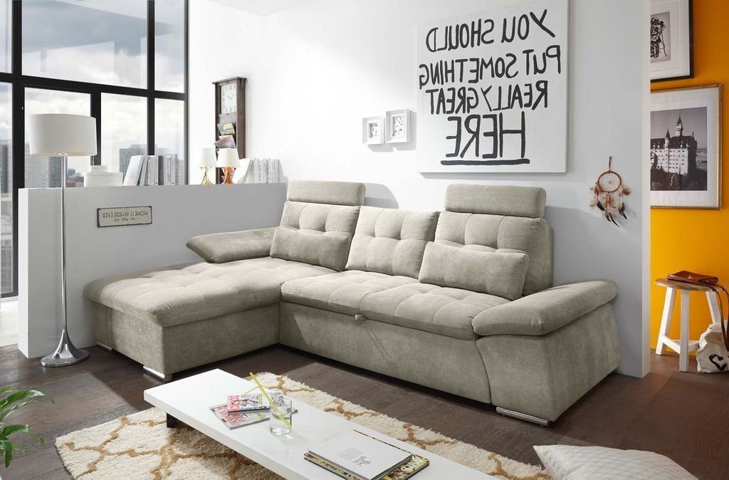 Ecksofa Couch DESIGN Nalo cm Silber Sofa Eckcouch ED Ecksofa, EXCITING 268x170