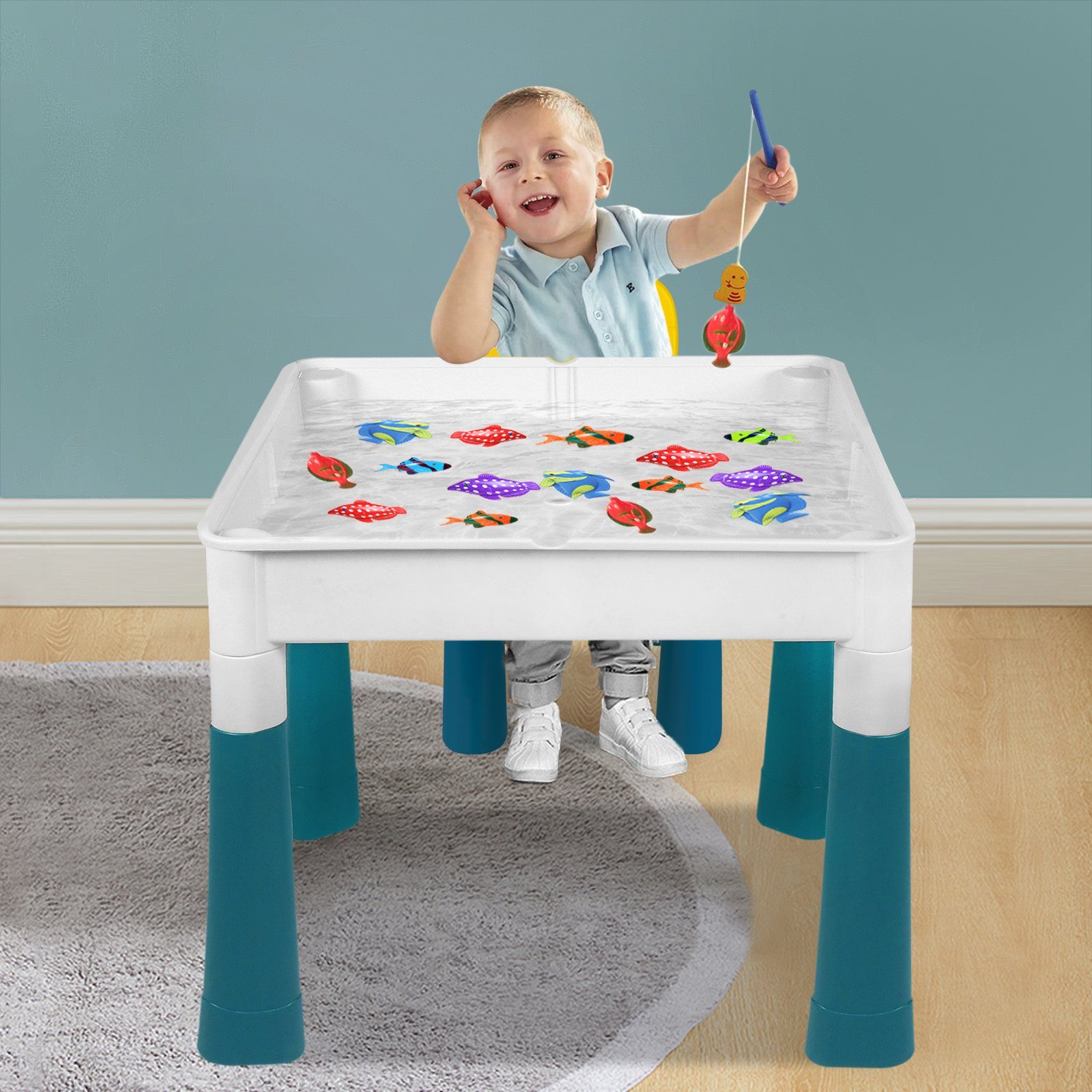 Kindersitzgruppe Spieltisch,Stuhl,Aktivitätstisch Kindertisch AUFUN B Modell Set